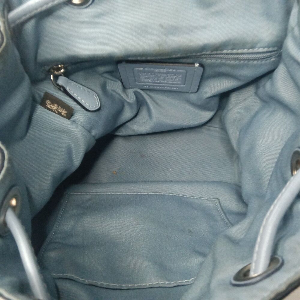 Coach Mini Billie Backpack all-leather Pale Blue F37621 - Picture 11 of 14